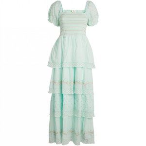 LoveShackFancy Capella ruffle Dress maxi smocked